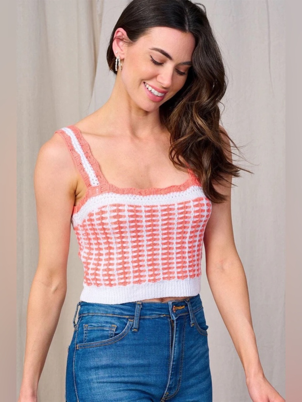 Weekend Escape Crochet Crop Tank Top